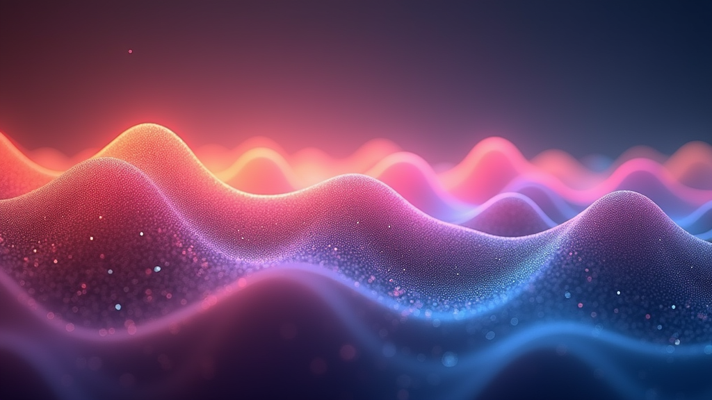 Colorful visualization of sound waves and frequencies blending together.